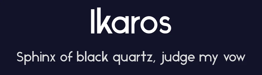 Ikaros by Matt Ellis — Sans Serif Font — thumbnail 2