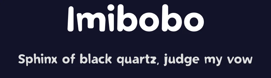 Imibobo by Christos Lentzaris — Display Font — thumbnail 2