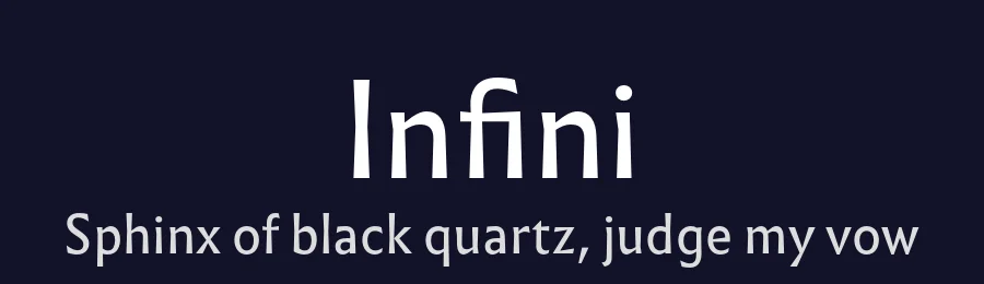 Infini by Sandrine Nugue — Display Font — thumbnail 2