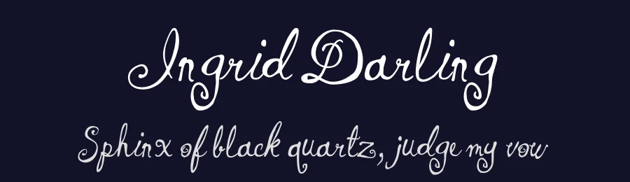 Ingrid Darling by Robert E. Leuschke — Script Handwritten Font — thumbnail 2