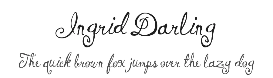 Ingrid Darling by Robert E. Leuschke — Script Handwritten Font
