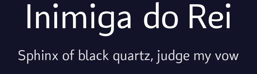 Inimiga do Rei — Sans Serif Font — thumbnail 2
