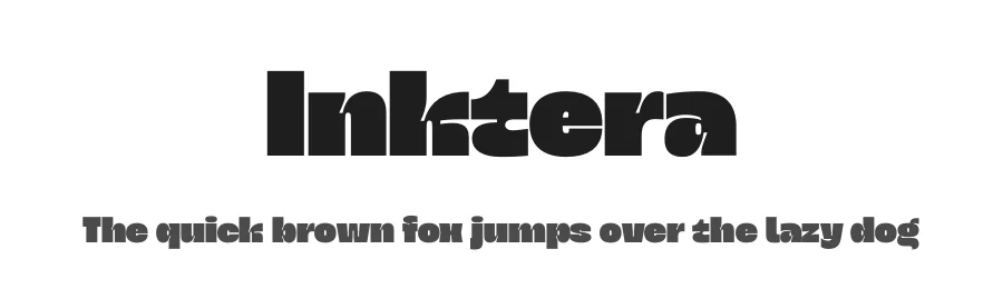 Inktera by Furqan Sudirman, Muhammad Muammar — Display Font