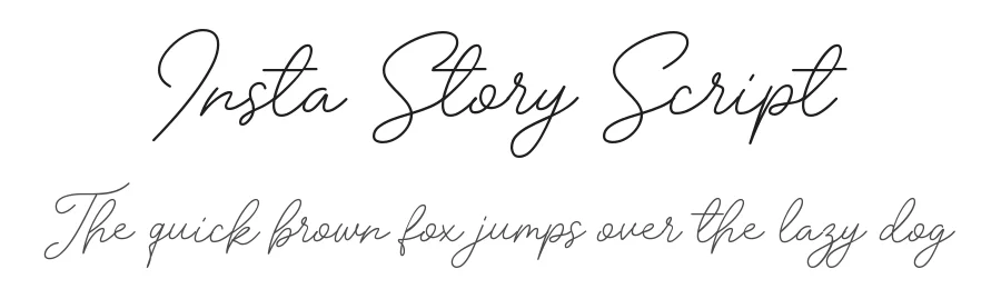 Insta Story Script by Bluestudio — Script Handwritten Font