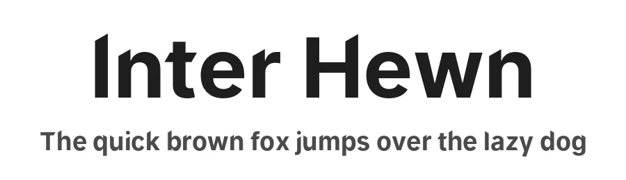 Inter Hewn by Rasmus Andersson — Sans Serif Font