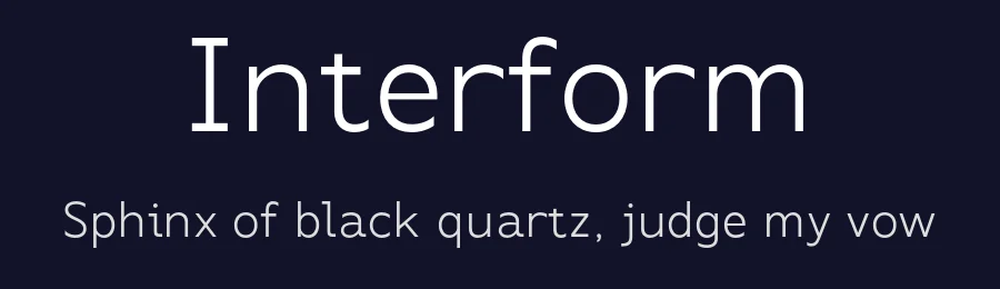 Interform — Sans Serif Font — thumbnail 2