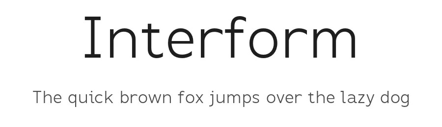 Interform — Sans Serif Font