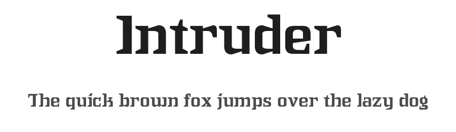 Intruder by Darren Rigby — Slab Serif Font