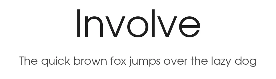 Involve by Stefan Peev — Sans Serif Font