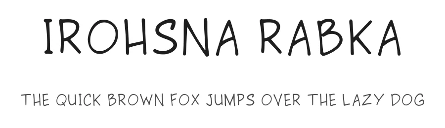 Irohsna Rabka — Script Handwritten Font