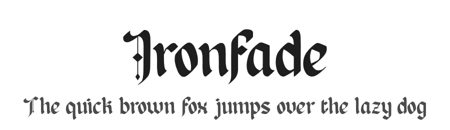 Ironfade by Andrayogi — Display Font