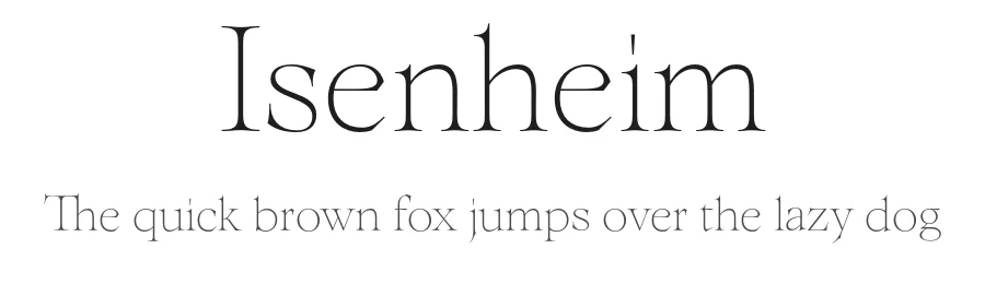 Isenheim by Benoît 'Sans Terre' Ferran — Serif Font