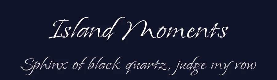 Island Moments by Robert E. Leuschke — Script Handwritten Font — thumbnail 2