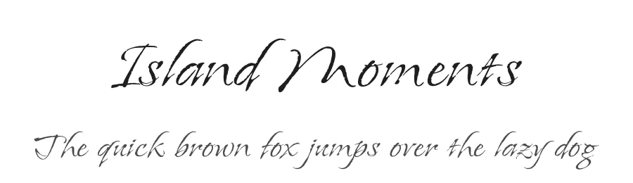 Island Moments by Robert E. Leuschke — Script Handwritten Font