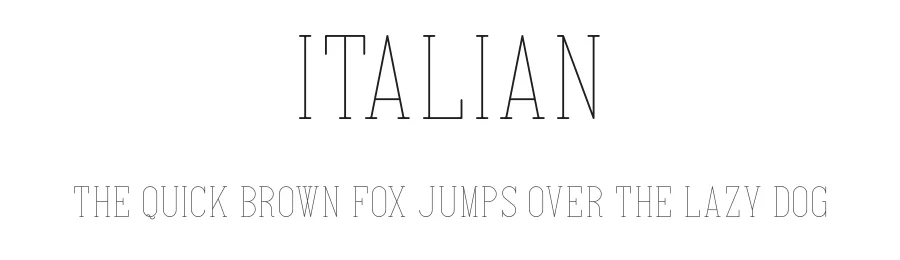 Italian — Slab Serif Font