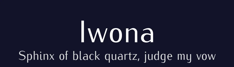 Iwona — Sans Serif Font — thumbnail 2