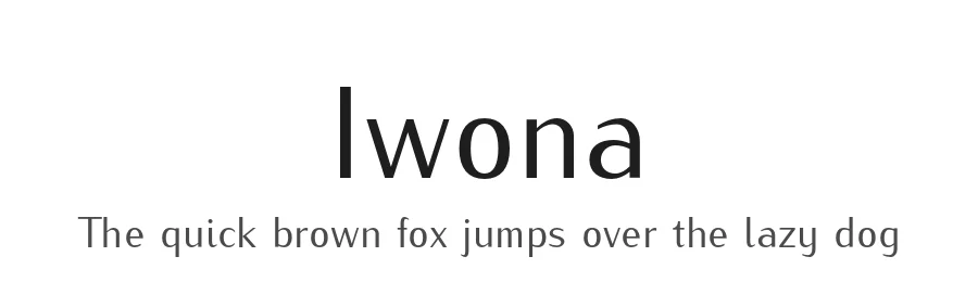 Iwona — Sans Serif Font