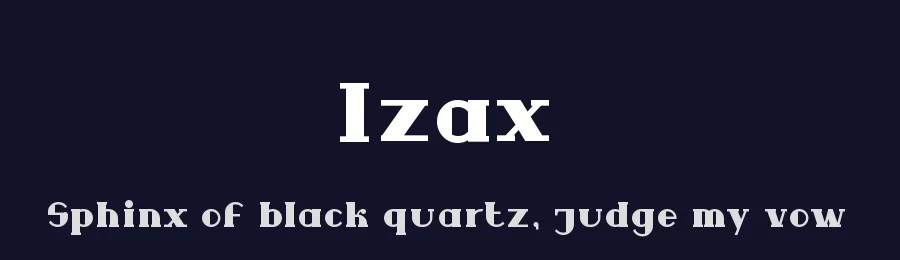 Izax by Maxim Raikov — Slab Serif Font — thumbnail 2