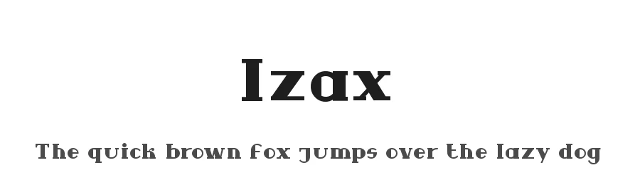 Izax by Maxim Raikov — Slab Serif Font