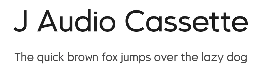J Audio Cassette