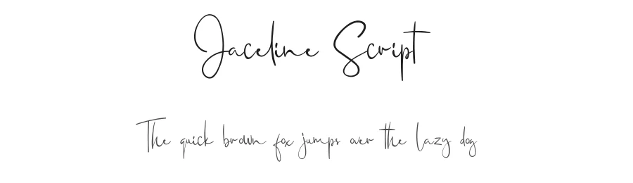 Jaceline Script by Hallotype — Script Handwritten Font