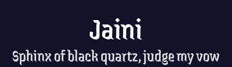 Jaini by Maithili Shingre, Girish Dalvi (Devanagari), Taresh Vohra (Latin) — Script Handwritten Font — thumbnail 2
