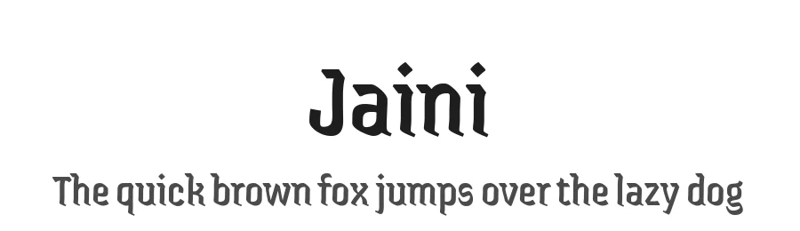 Jaini by Maithili Shingre, Girish Dalvi (Devanagari), Taresh Vohra (Latin) — Script Handwritten Font