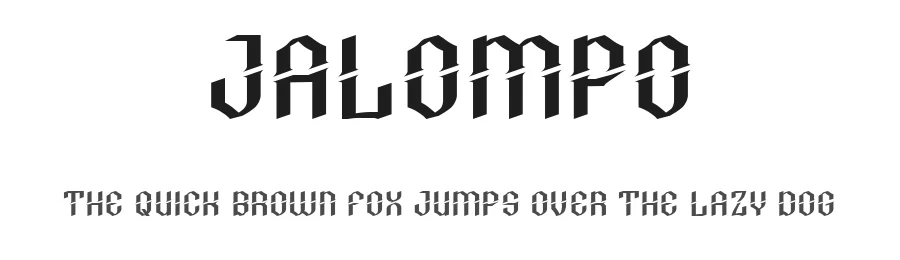 Jalompo by Patria Ari Wijonarko — Display Font