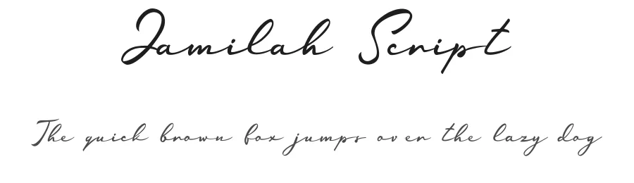Jamilah Script by Hustletter — Script Handwritten Font