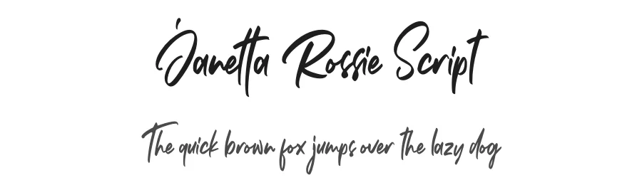 Janetta Rossie Script — Script Handwritten Font