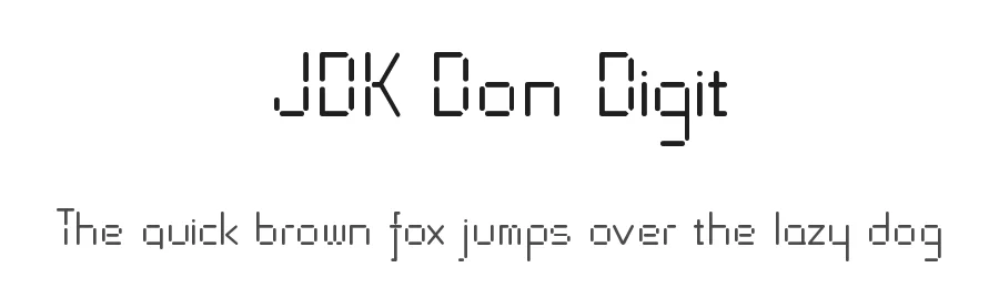 JDK Don Digit by Jakub Drak Kočí — Display Font