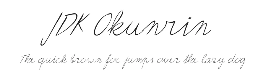 JDK Okunrin by Jakub Drak Kočí — Script Handwritten Font