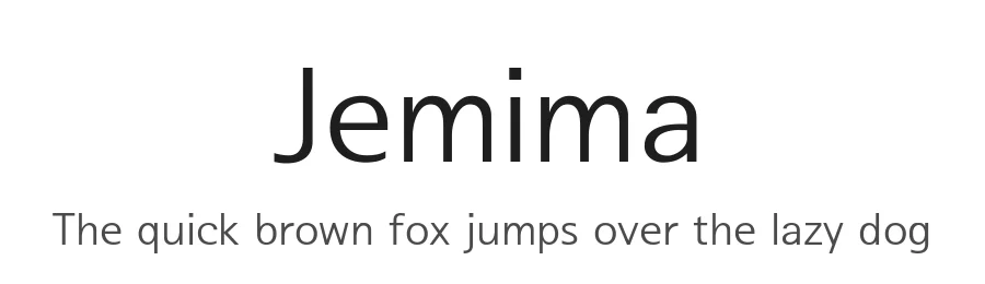 Jemima — Sans Serif Font