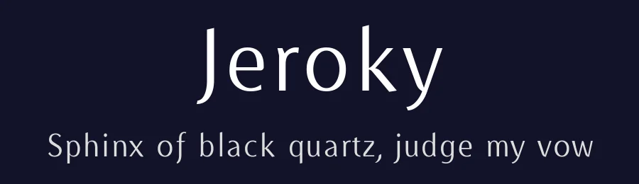 Jeroky — Sans Serif Font — thumbnail 2