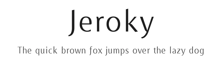 Jeroky — Sans Serif Font