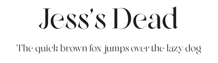 Jess’s Dead by jessgrn — Serif Font