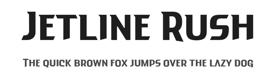 Jetline Rush by Typesee Type Foundry — Display Font