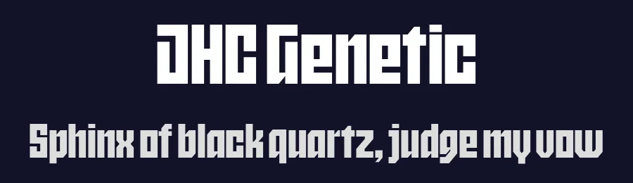 JHC Genetic by Anwar Patihan — Display Font — thumbnail 2