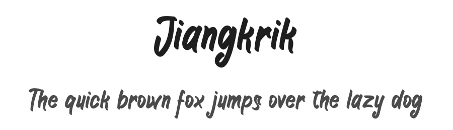 Jiangkrik by Anton Cahyono — Script Handwritten Font