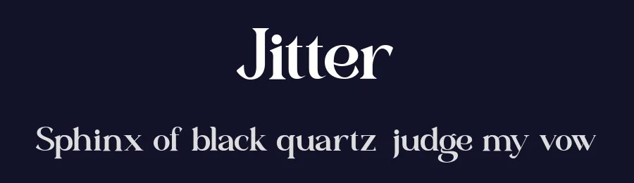 Jitter by Akhmad Husein Rifa'i — Serif Font — thumbnail 2