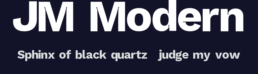 JM Modern — Sans Serif Font — thumbnail 2