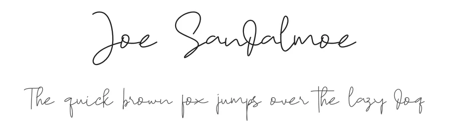 Joe Sandalmoe by AHMAD FASHIHULLISAN β Script Handwritten Font