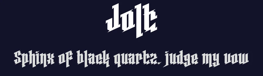 Jolt by frongile — Display Font — thumbnail 2