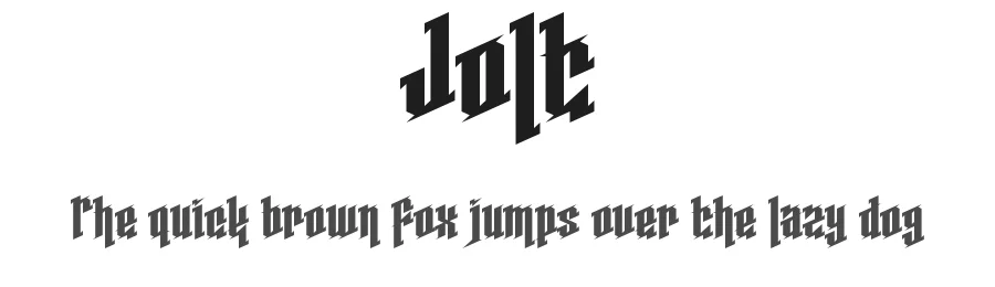 Jolt by frongile β Display Font