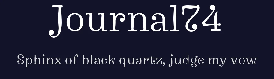 Journal74 by Frank Baranowski — Serif Font — thumbnail 2