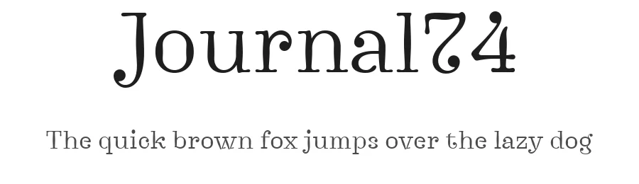 Journal74 by Frank Baranowski — Serif Font