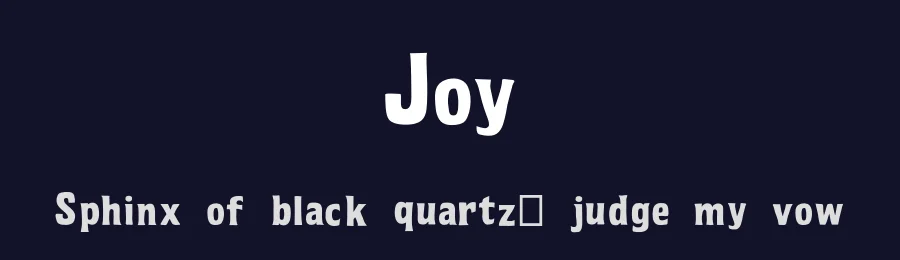 Joy — Sans Serif Font — thumbnail 2