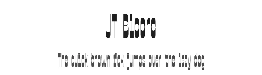 JT Bloore by Jolicia Type Foundry — Display Font