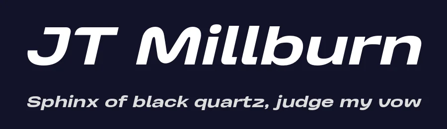 JT Millburn by Laire Banyu Sandi Pawenang — Sans Serif Font — thumbnail 2
