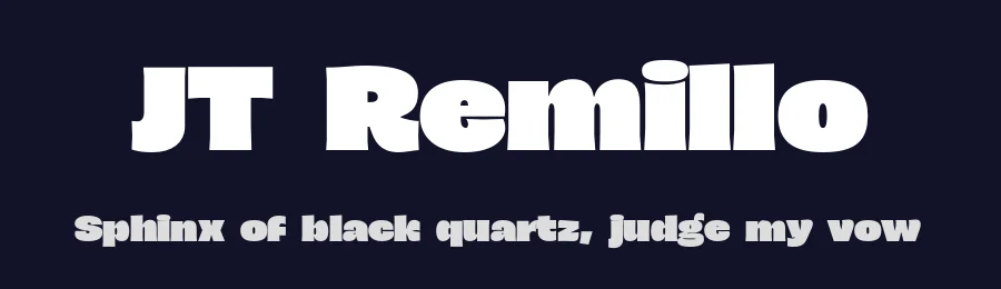 JT Remillo by Laire Banyu Sandi Pawenang — Sans Serif Font — thumbnail 2